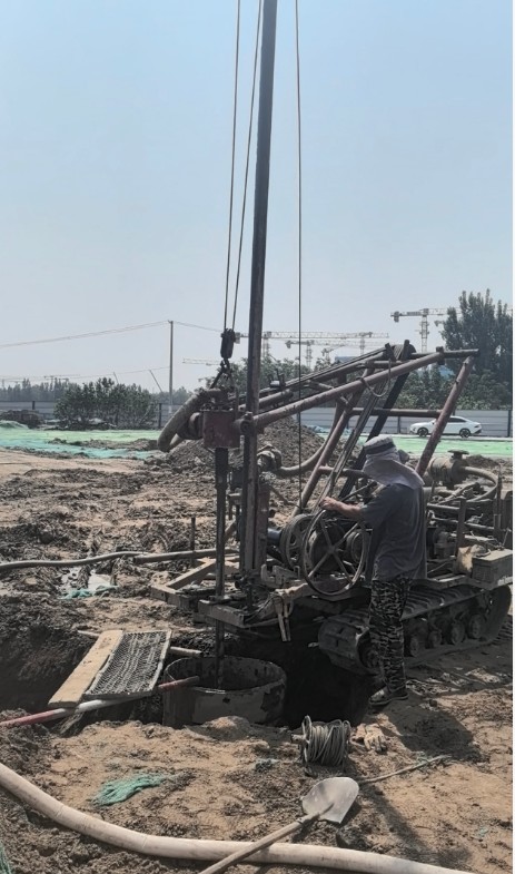 张家口下花园区工地打井